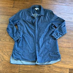 North style blue Jean tunic top